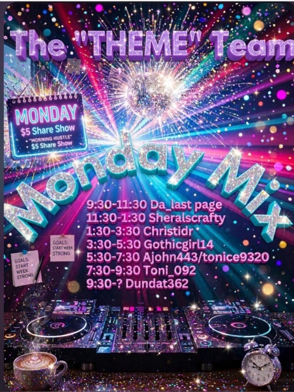 🎉 Monday Mix The Theme Team 🎉